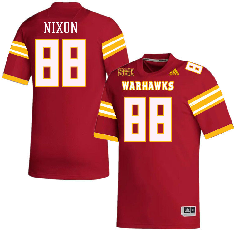 #88 Julian Nixon Louisiana-Monroe Warhawks College Football Jerseys Stitched-Red